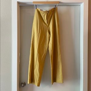 Zara yellow trousers wide leg size 34 small